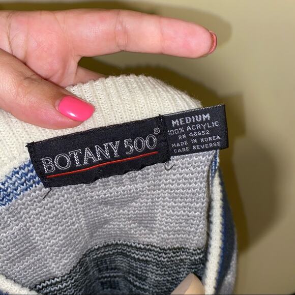 VNTG BOTANY crewneck grandpa sweater size M - Picture 4 of 6